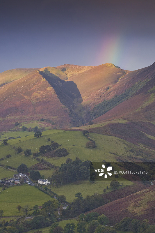 德温特山上的彩虹图片素材
