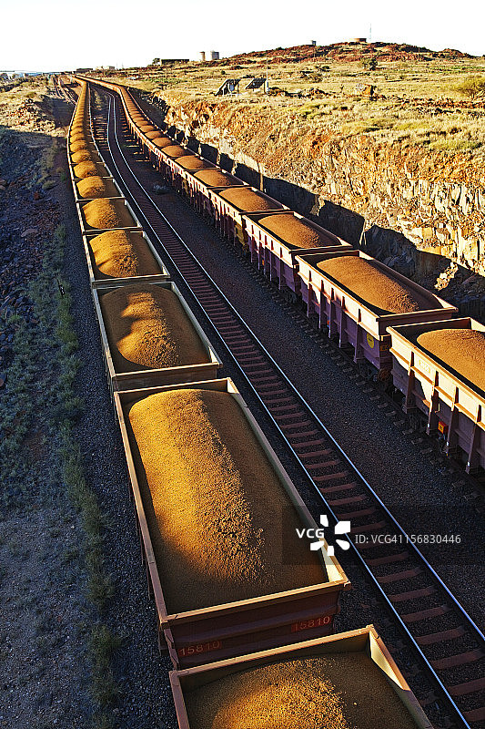 卡拉塔铁矿石列车图片素材