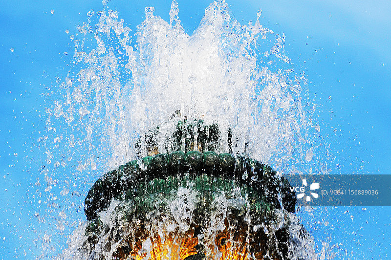 协和广场喷泉特写图片素材