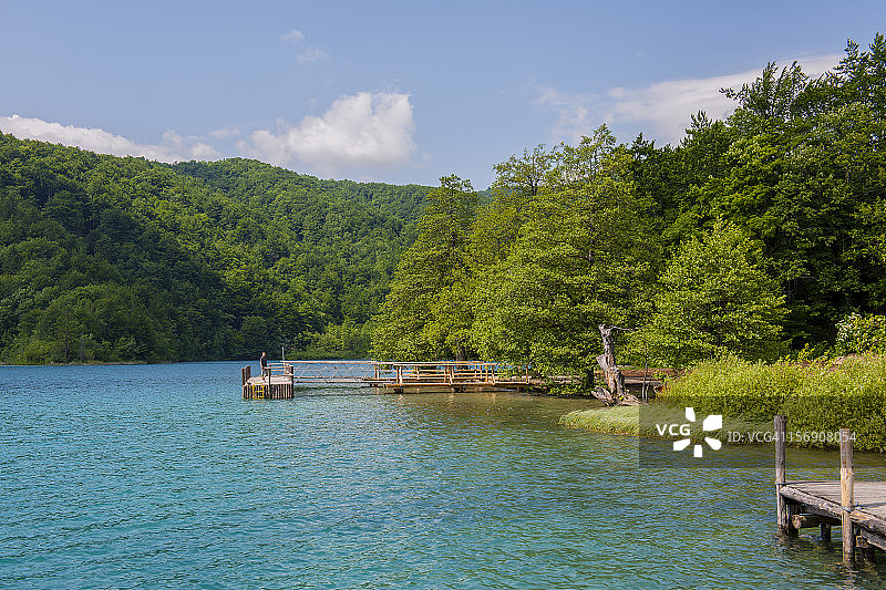 普利特维采湖群国家公园科兹雅克湖图片素材
