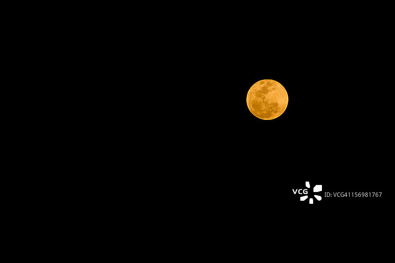 橙色超级月亮图片素材
