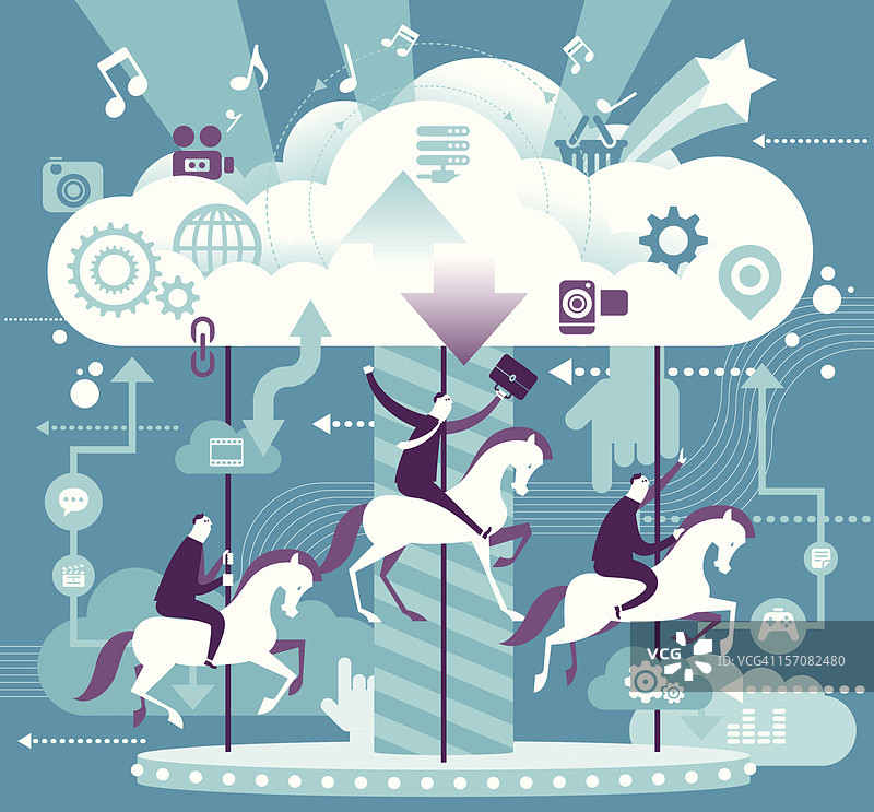 乐趣与云计算概念图片素材