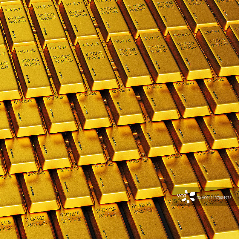 一堆金条图片素材