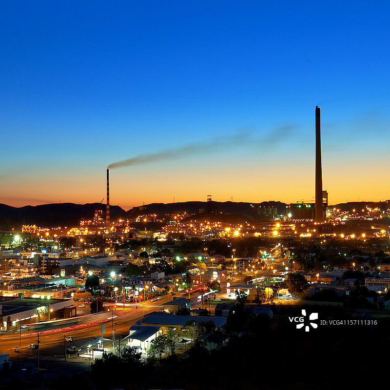 电力日落图片素材