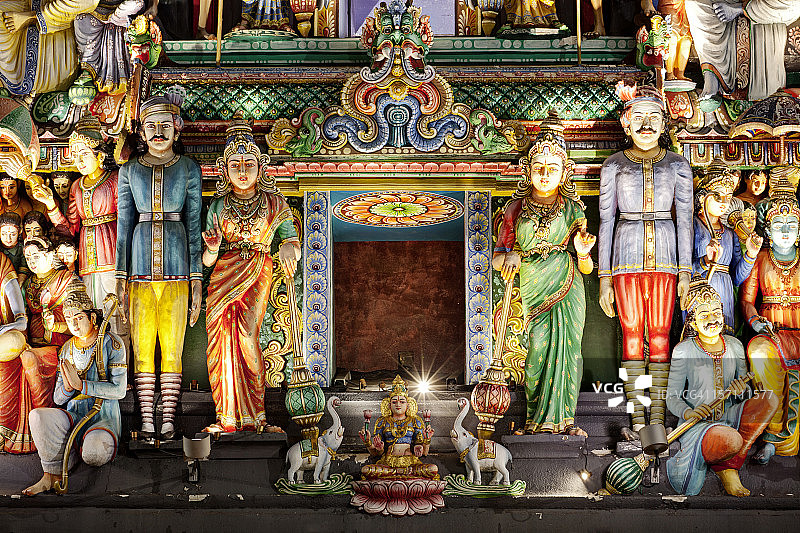 新加坡马里安曼兴都庙雕像图片素材