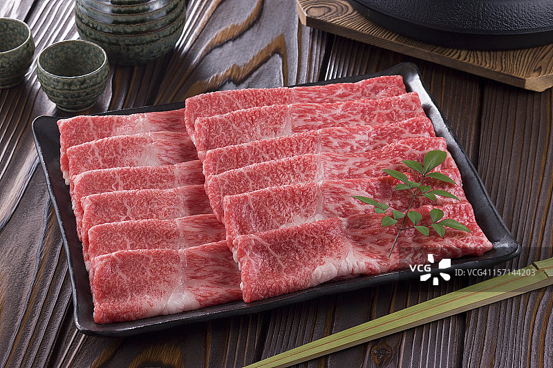 切片牛上脑肉图片素材