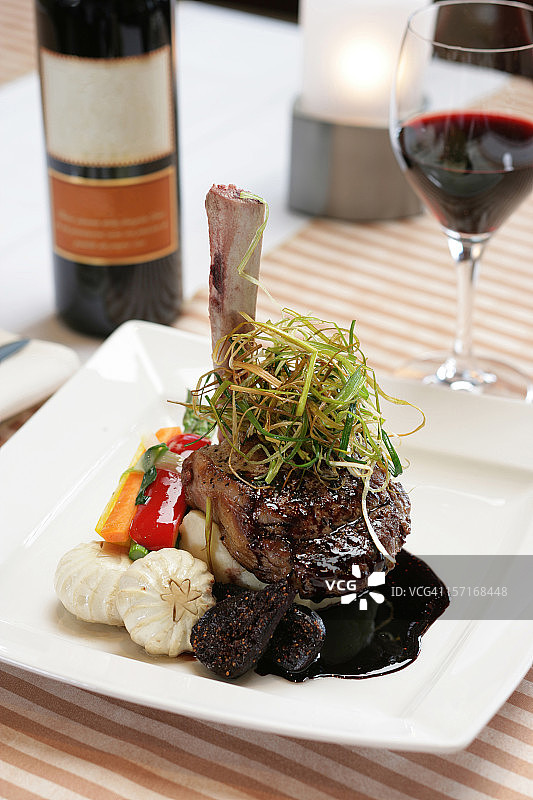 羊排午餐图片素材