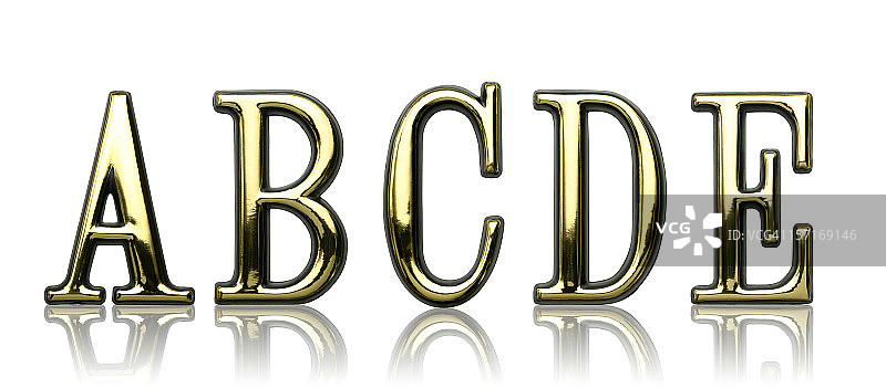 字母A B C D E图片素材