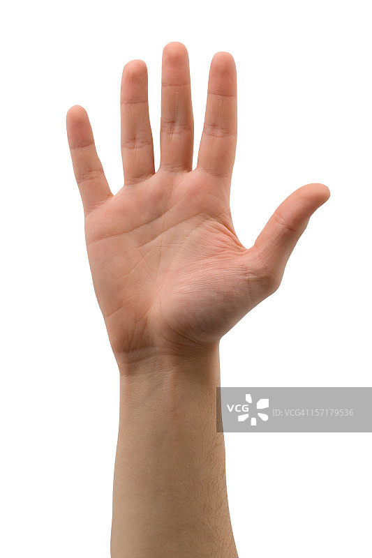 打开的手（隔离）图片素材