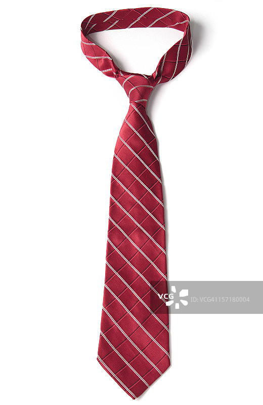 白色背景上的红色领带图片素材