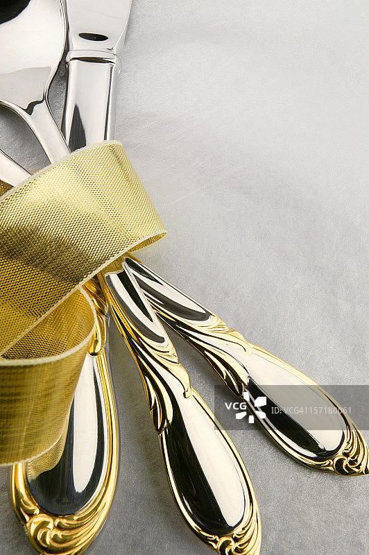 优雅银器图片素材