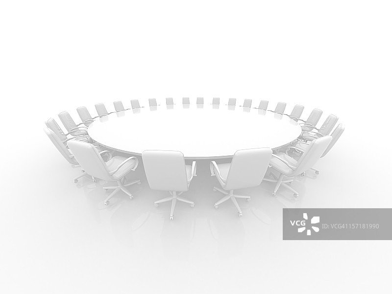 白色会议桌图片素材