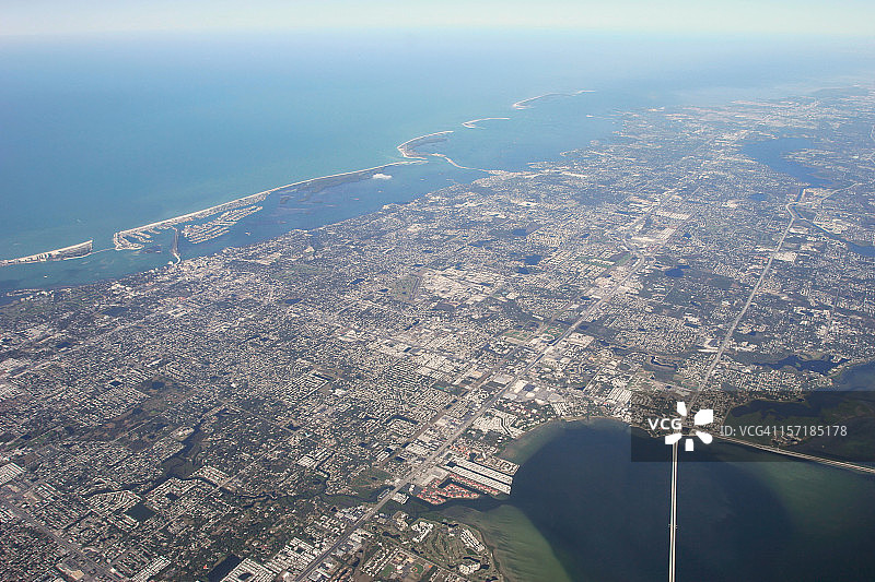 佛罗里达墨西哥湾海岸鸟瞰图片素材
