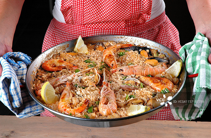 西班牙海鲜饭图片素材