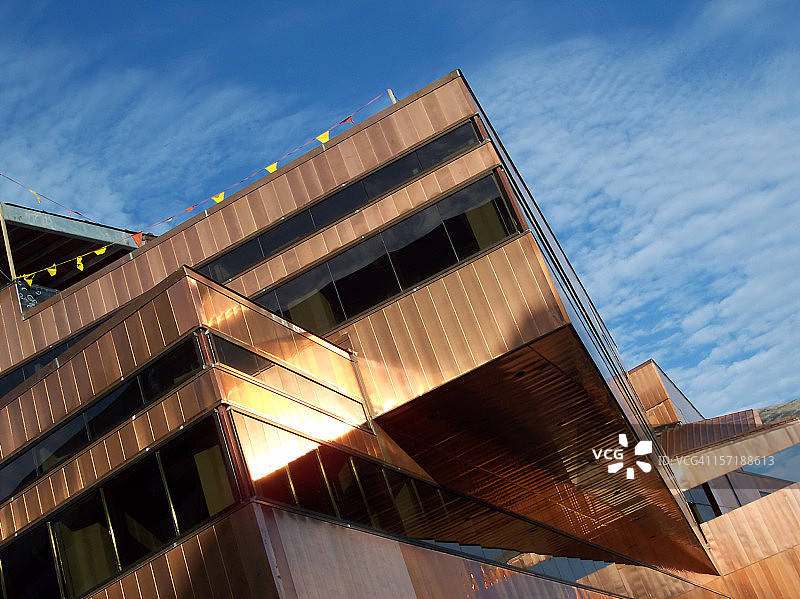 奥斯汀市政厅的铜制外墙图片素材