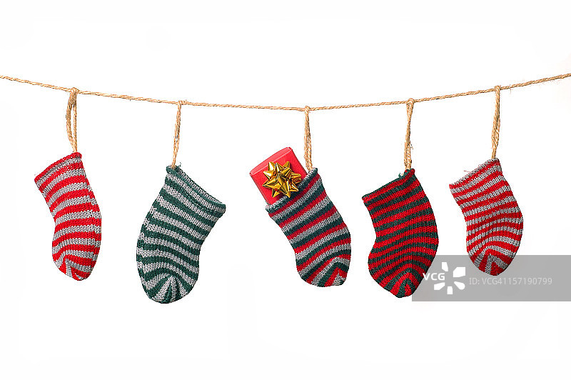 圣诞节晾衣绳图片素材