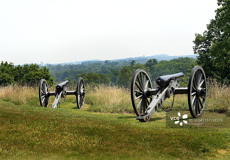 葛底斯堡的加农炮战场图片素材