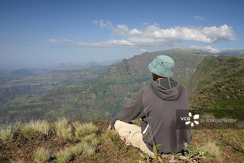 休息时欣赏美景图片素材