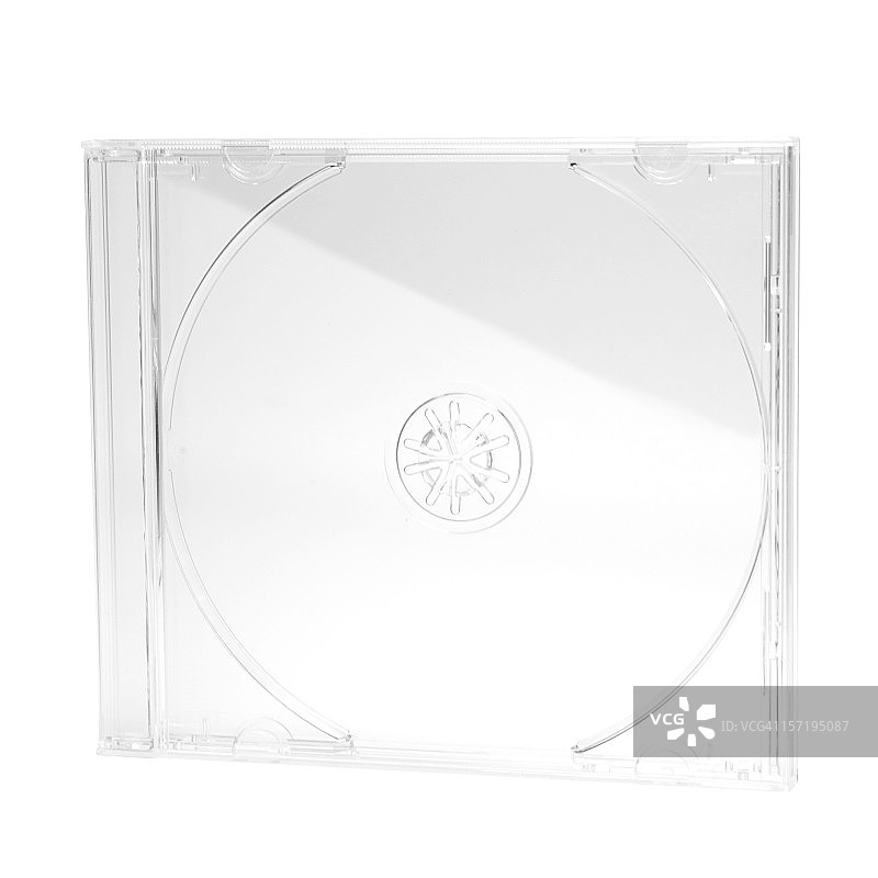 白色背景下的10毫米CD/DVD塑料盒图片素材