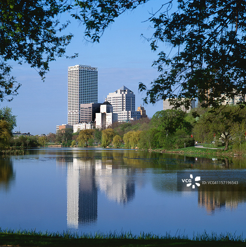 密尔沃基倒影图片素材