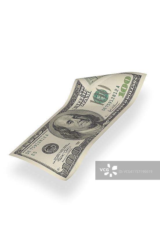 一百美元纸币（已隔离）图片素材