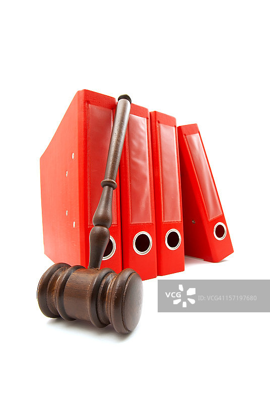 法槌和文件夹图片素材