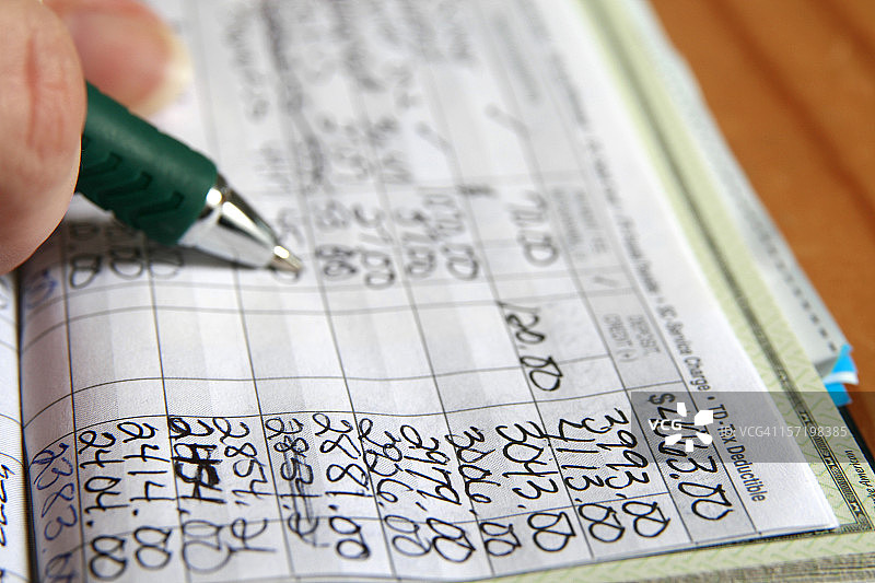 平衡支票簿图片素材