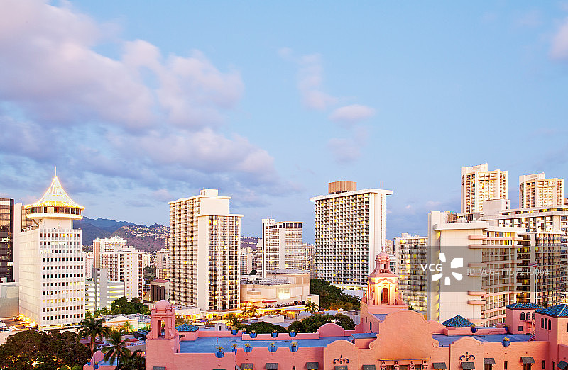 怀基基城市风光图片素材