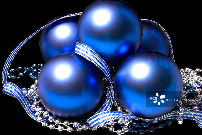 蓝色节日装饰品图片素材