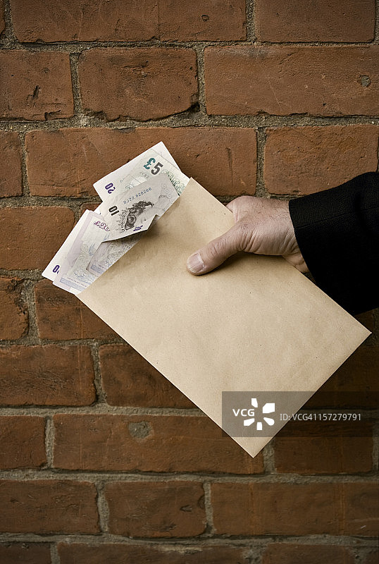 信封里的英镑：敲诈勒索？图片素材