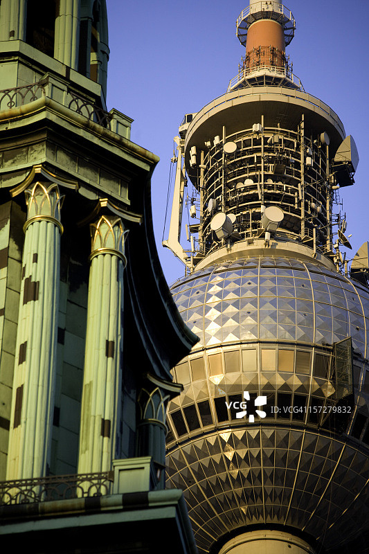 电视塔特写图片素材