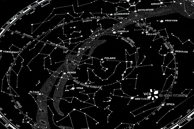 北半球星图图片素材