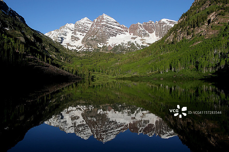 Maroon Bells与湖图片素材