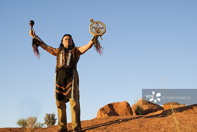 美洲原住民印第安人的祝福图片素材