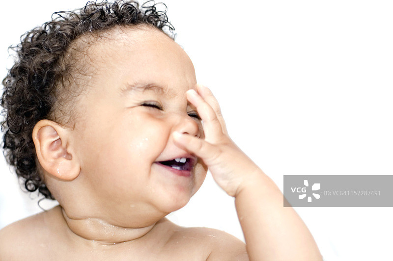 笑的婴孩图片素材