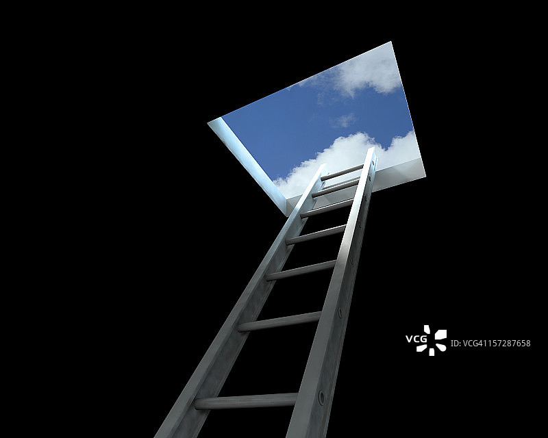 通往天空的梯子图片素材