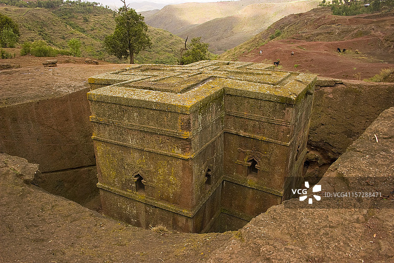 拉利贝拉圣乔治斯教堂，埃塞俄比亚图片素材