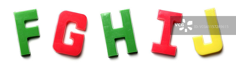 磁性字母 - F G H I J图片素材