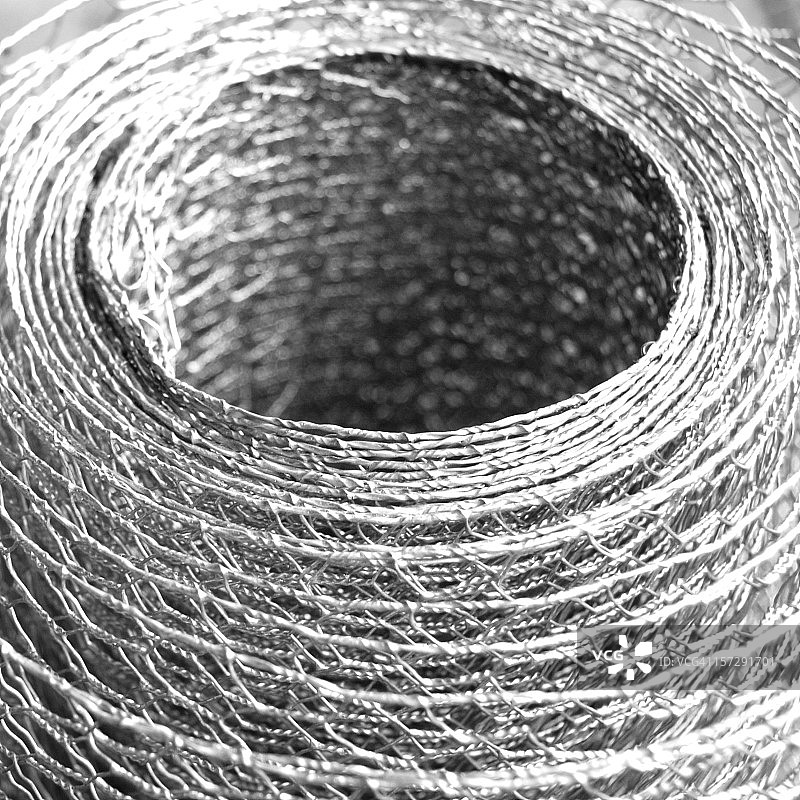 金属丝网卷图片素材