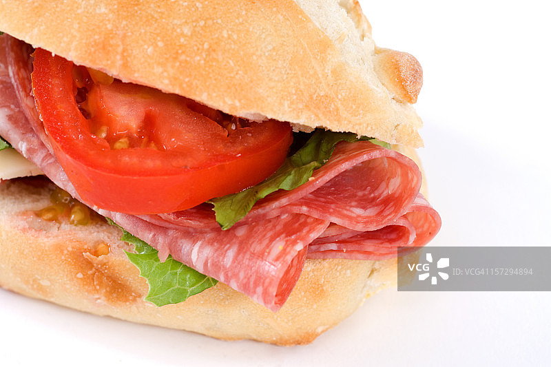 萨拉米三明治图片素材