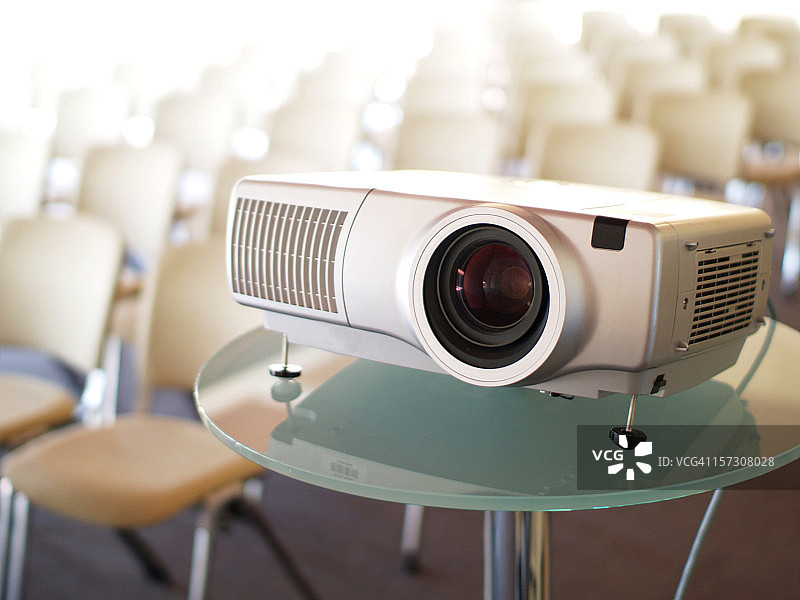 带有LCD投影仪的PPT演示文稿图片素材