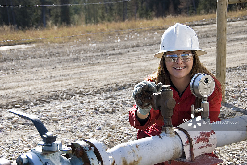 油田女工人图片素材