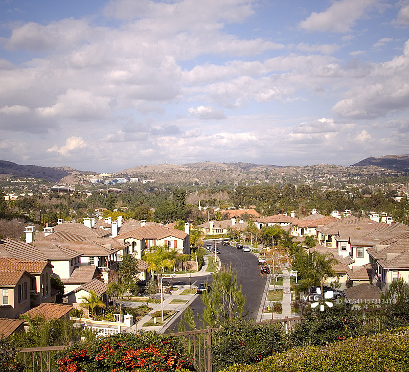 加利福尼亚州橙县住宅区郊景图片素材