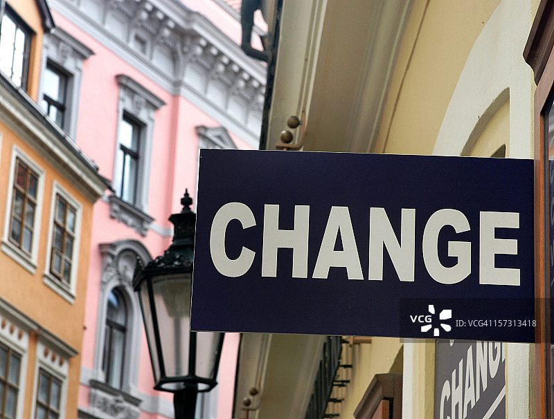 货币兑换处街景（欧洲）图片素材