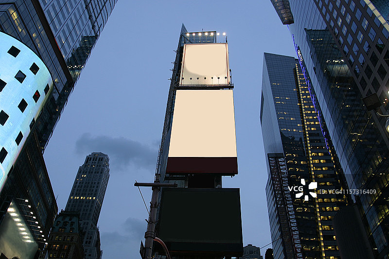 纽约市的空白广告牌图片素材