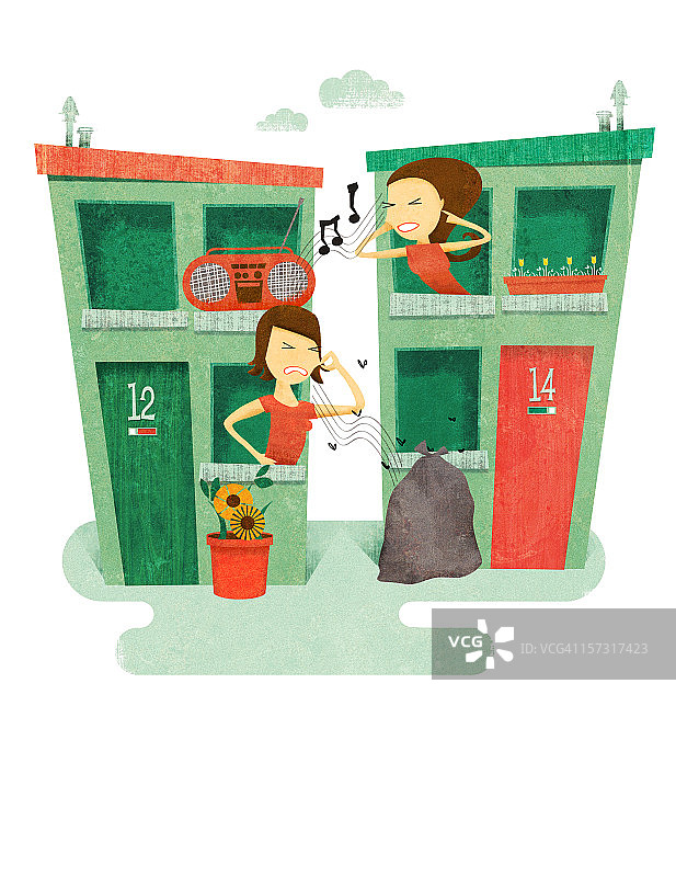 邻里纠纷图片素材