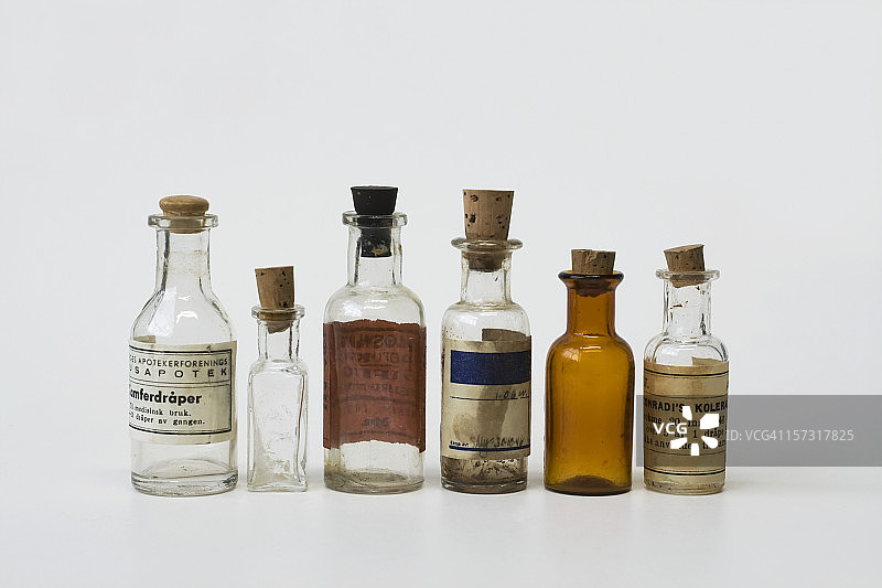复古半透明药瓶图片素材