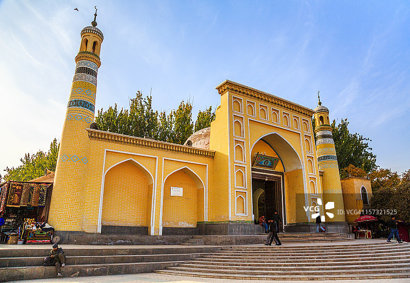 中国新疆喀什艾提尕尔清真寺图片素材
