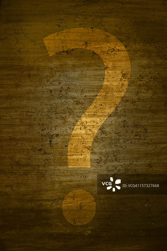 做旧金色问号图片素材