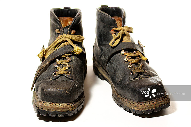 旧徒步鞋图片素材